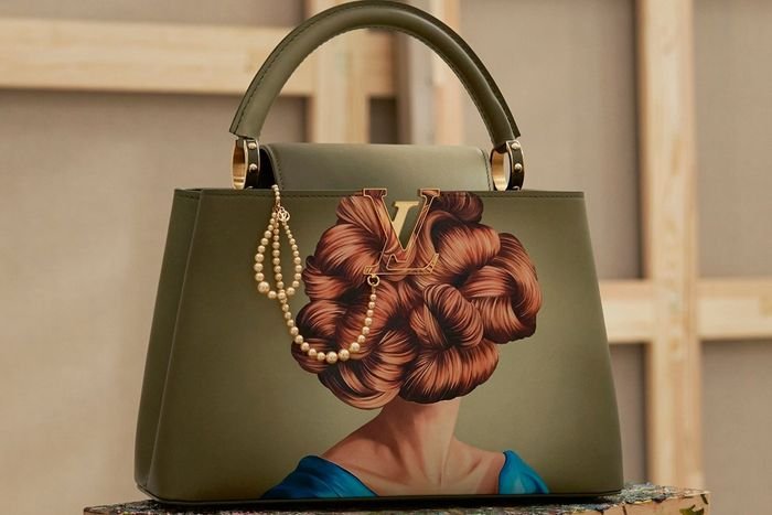 Portrait by megastar Polish artist becomes new design for luxury Louis Vuitton handbag