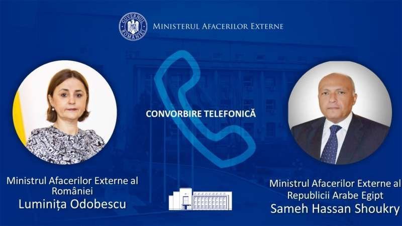 ForMin Odobescu, Egyptian counterpart discuss situation of Romanian citizens in Gaza in phone call