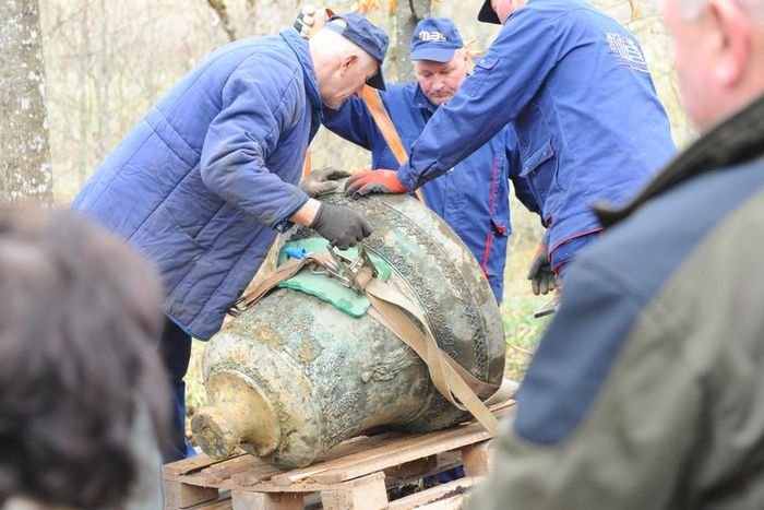 Beautiful church bell hidden during WWII unearthed over 80 years later