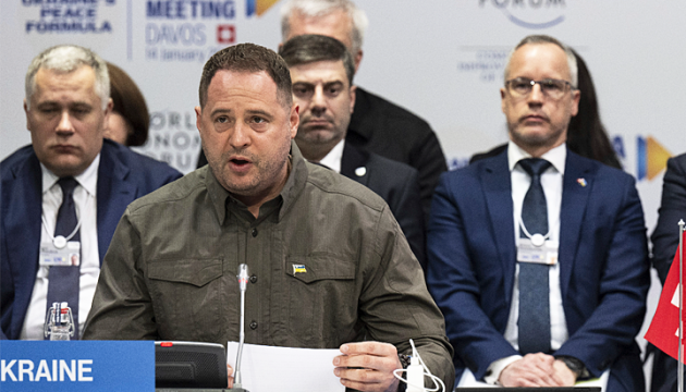 Yermak in Davos: 'Choice is simple: either we lose and vanish or we win and live on'