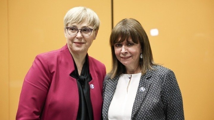 Slovenian President Nataša Pirc Musar in an official visit to Greece