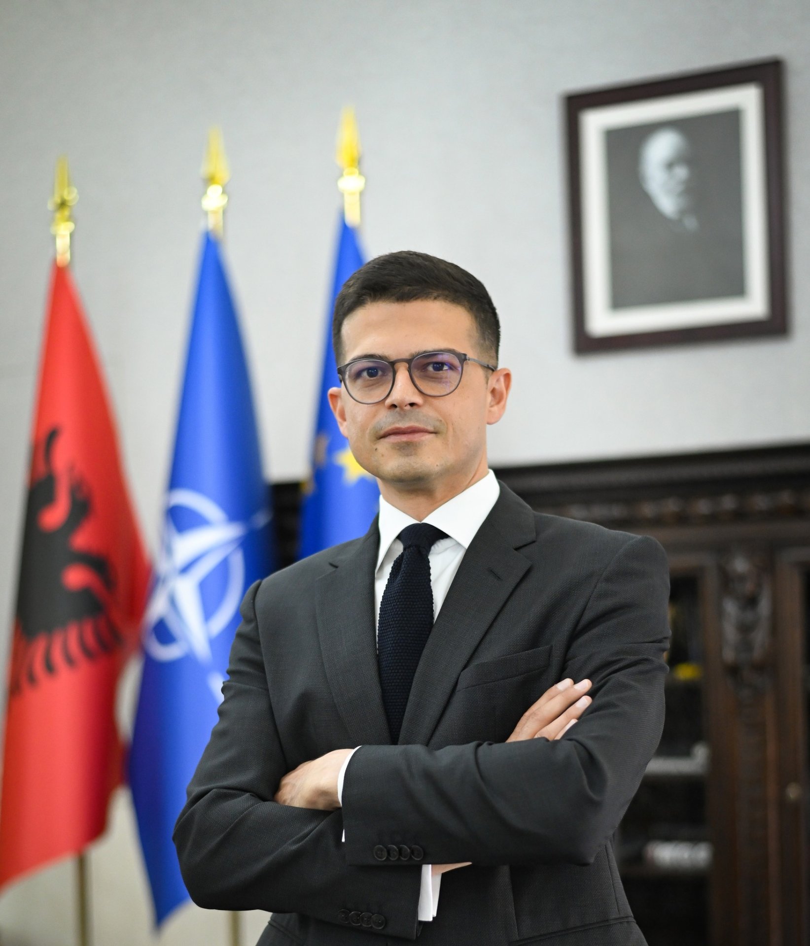 The new Minister of Defense of Albania today in Kosovo