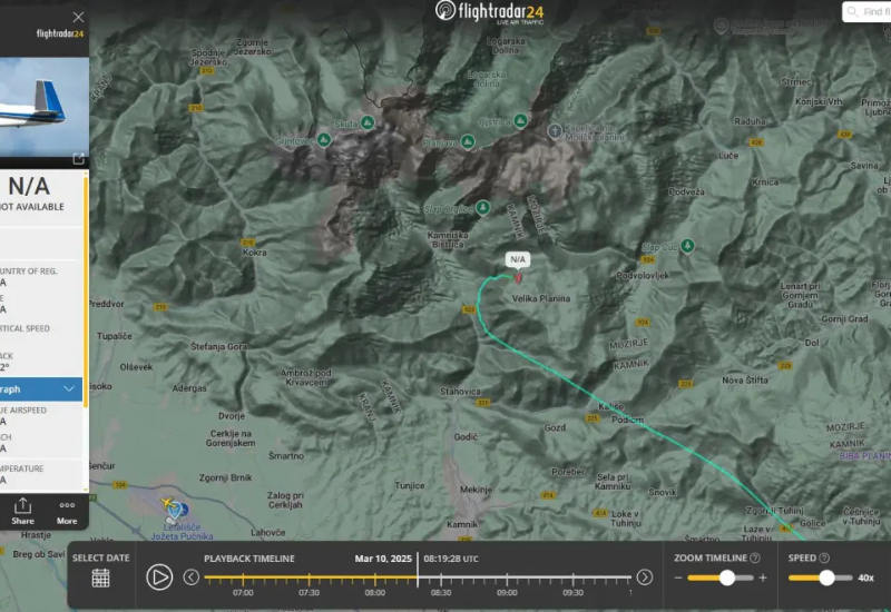 Plane from Zagreb crashes in Slovenia’s Velika Planina