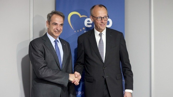 Mitsotakis Meets Merz in Berlin