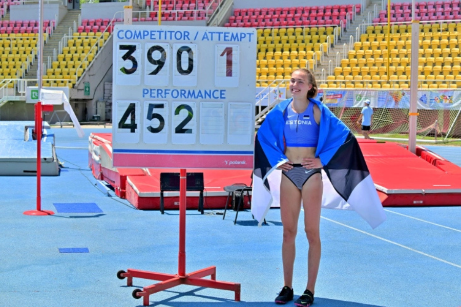 Estonia’s girl breaks U18 Pole Vault world record at EYOF 2025