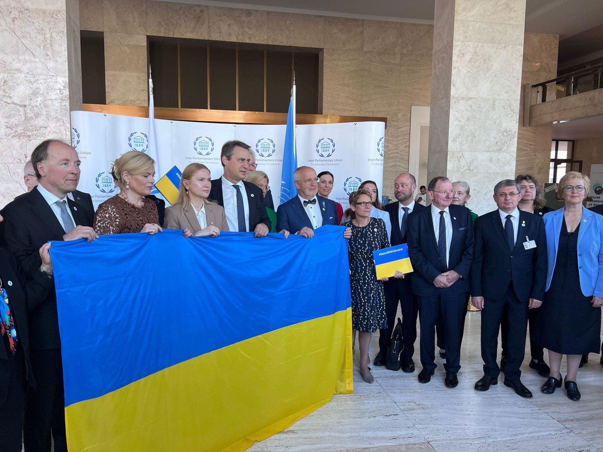 Grosu Joins Ukraine Solidarity Walkout
