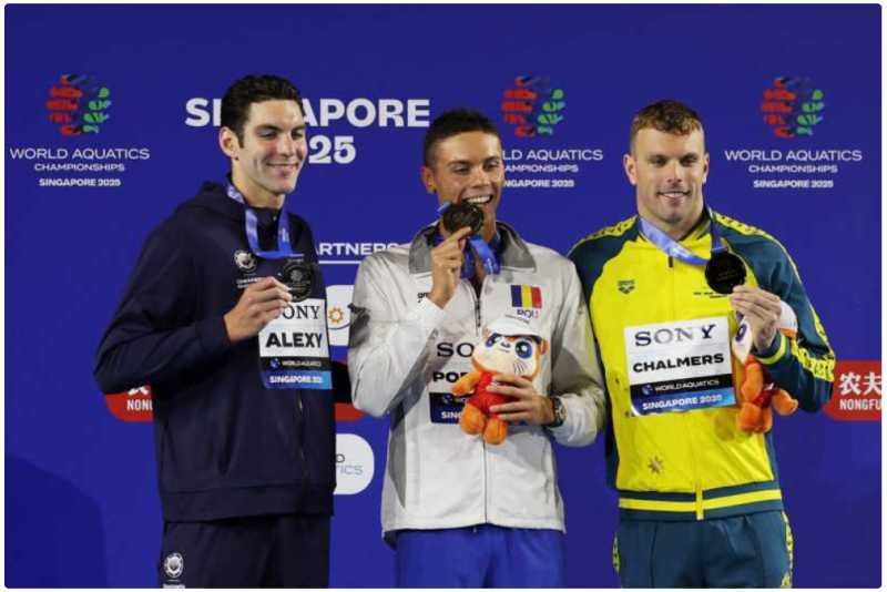 Popovici Wins 100m Freestyle Gold