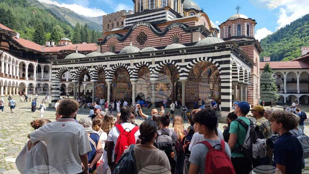 Pilgrims Reach Rila Monastery