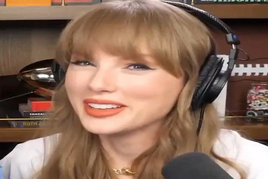 Taylor Swift surprises on her boyfriend Travis Kelce’s podcast