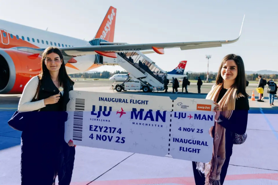 Ljubljana Airport welcomes inaugural EasyJet flight from Manchester
