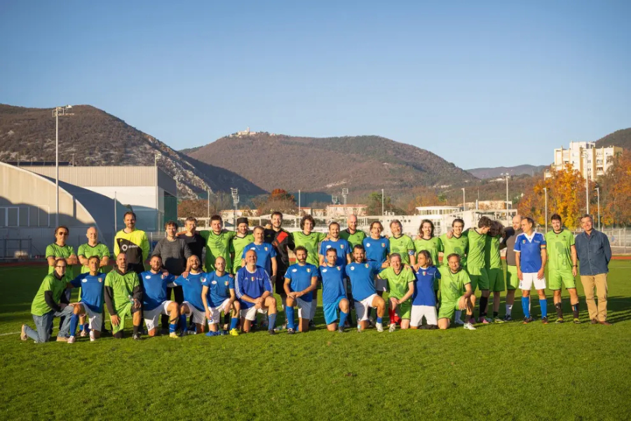Slovenian, Italian artists celebrate Pasolini with friendly football match