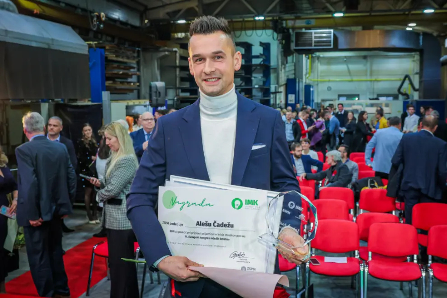 Young Slovenian farmer achieves double victory in Europe