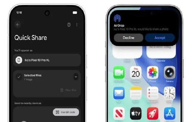 Airdrop now works with Android via Quick Share
