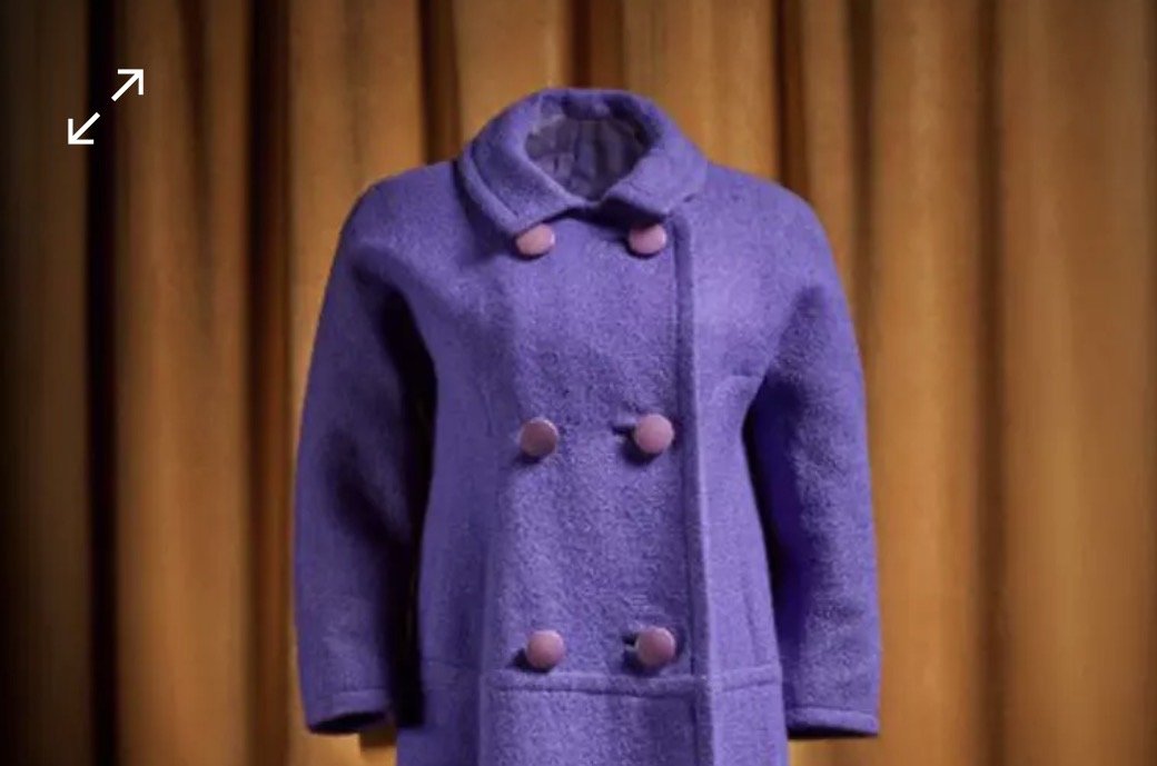 Jacqueline Kennedy’s iconic purple maternity coat heads to auction