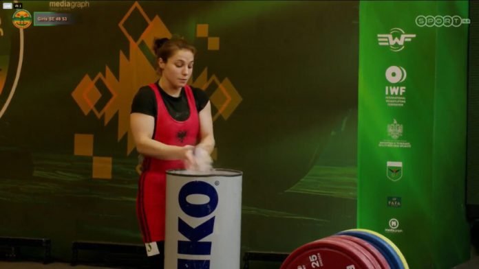 Albanian weightlifter wins two bronze medals at Balkan Championship