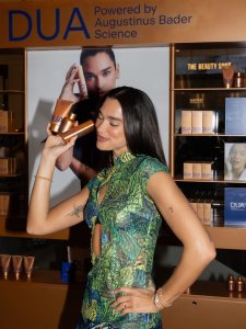 Dua Lipa launches new skincare collection in London