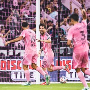 Messi scores twice to keep Inter Miami on track for MLS playoffs