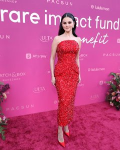 Selena Gomez stuns in red Prada gown at Rare Impact Fund Benefit gala